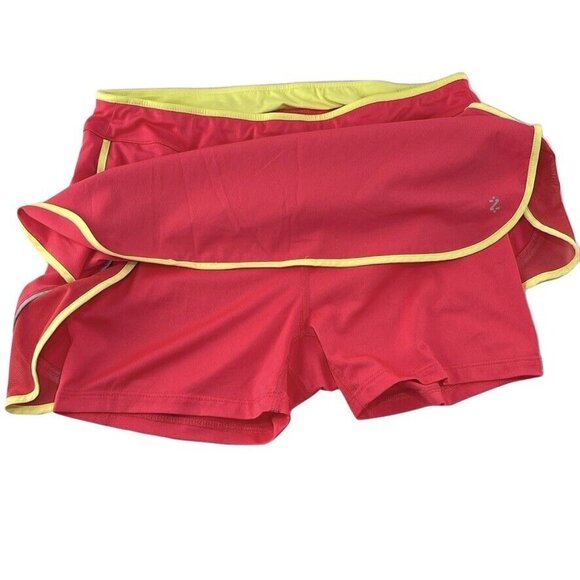Womens IZOD PERFORM-X BASIX COOL-FX Golf Tennis Skirt Athletic Skort Red & Yello - Picture 5 of 12